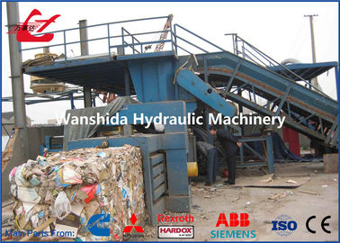 خرید WANSHIDA کاغذ زباله افقی دستگاه Baling 125Ton Force موتور 37kW online manufacture