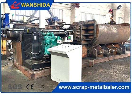 خرید Scrap metal baling press machine with feeding grab for waste aluminum profile light scrap metal online manufacture