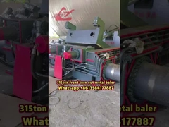 ۳۱۵ تن دور جلو دور هیدرولیک فلز خرد شده کمپکتور بالر در حیاط بازیافت خرد شده مشتری